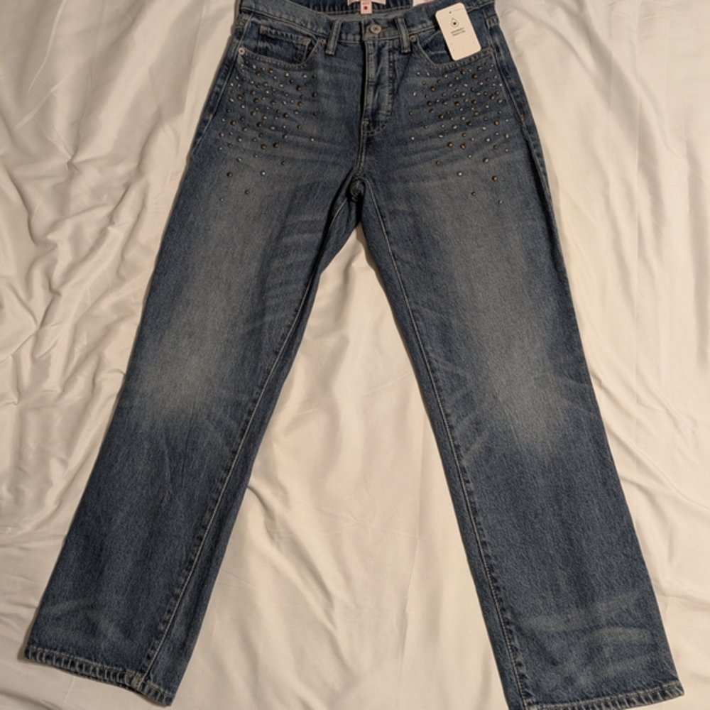 Lucky‎ Brand Zoe Blue Denim High Rise Studded Jeans - Size 4/27